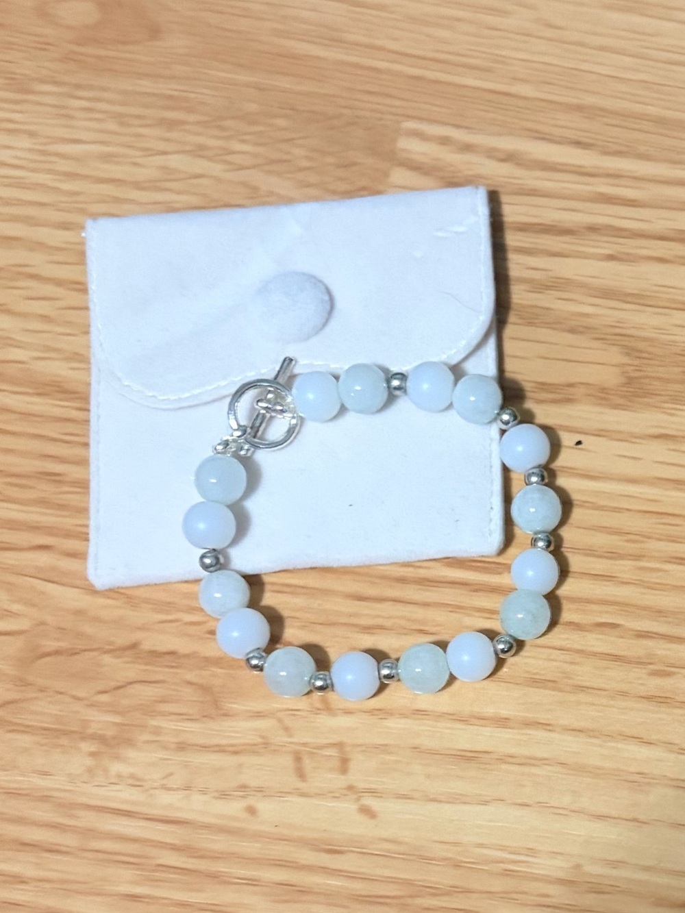 Beaded White Stretch Bracelet - Elegant Women’s Jewelry